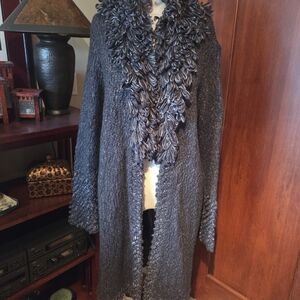 Chico's Charcoal Textured Cardigan